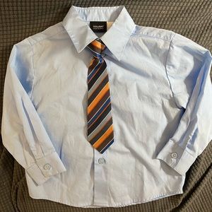 Toddler Boys button down with detachable tie